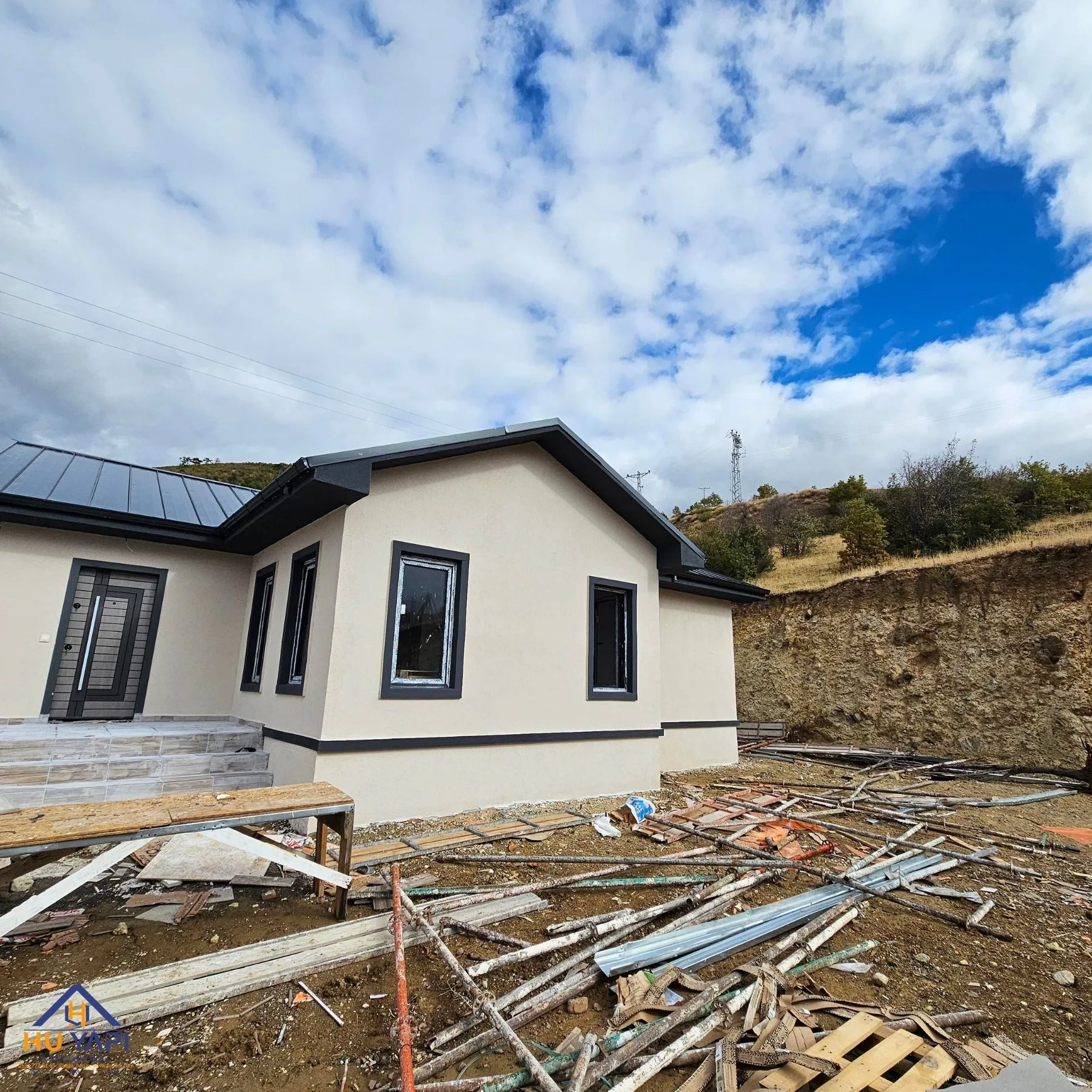 çelik villa 120 metrekare tek katlı