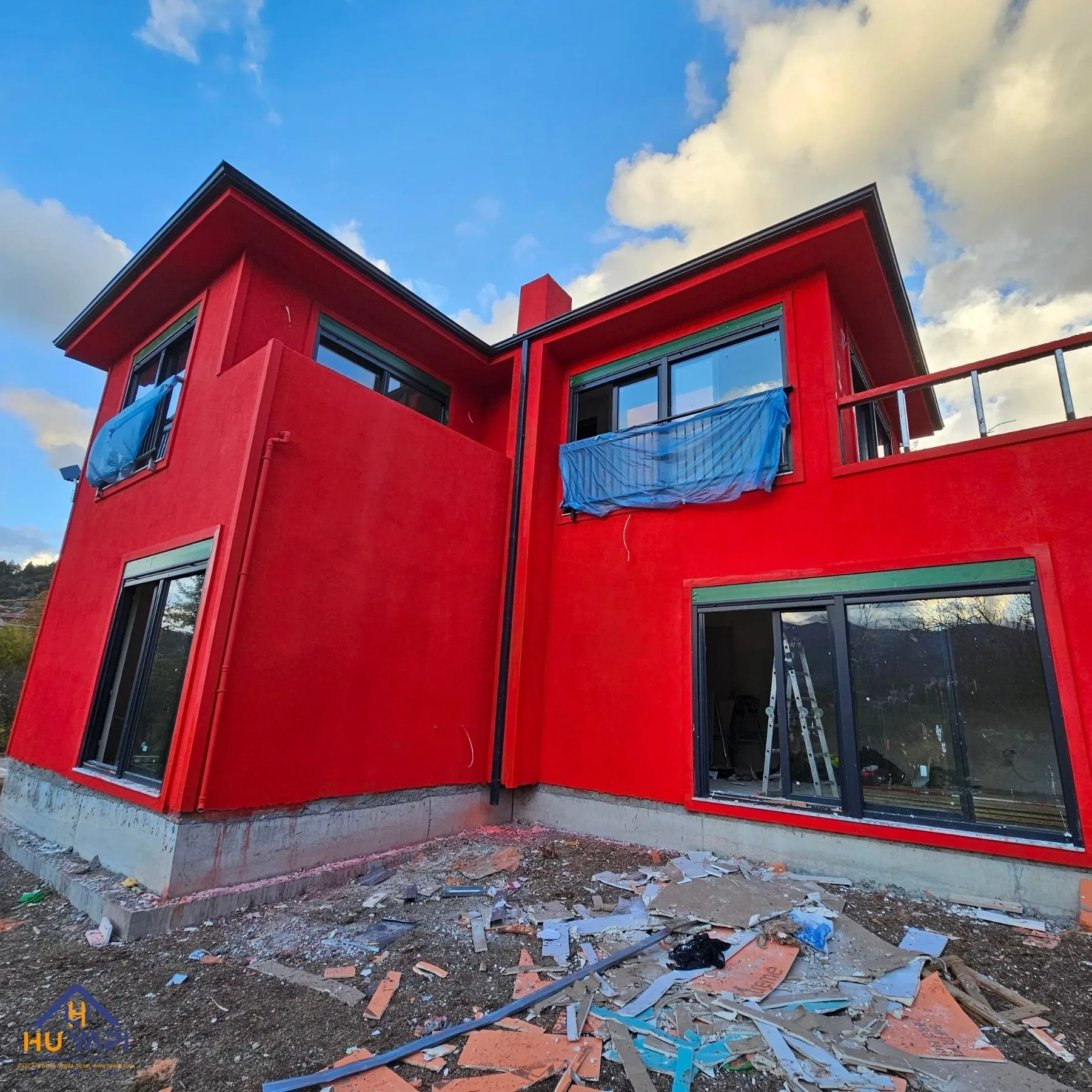 çelik villa 180 metrekare 2katlı