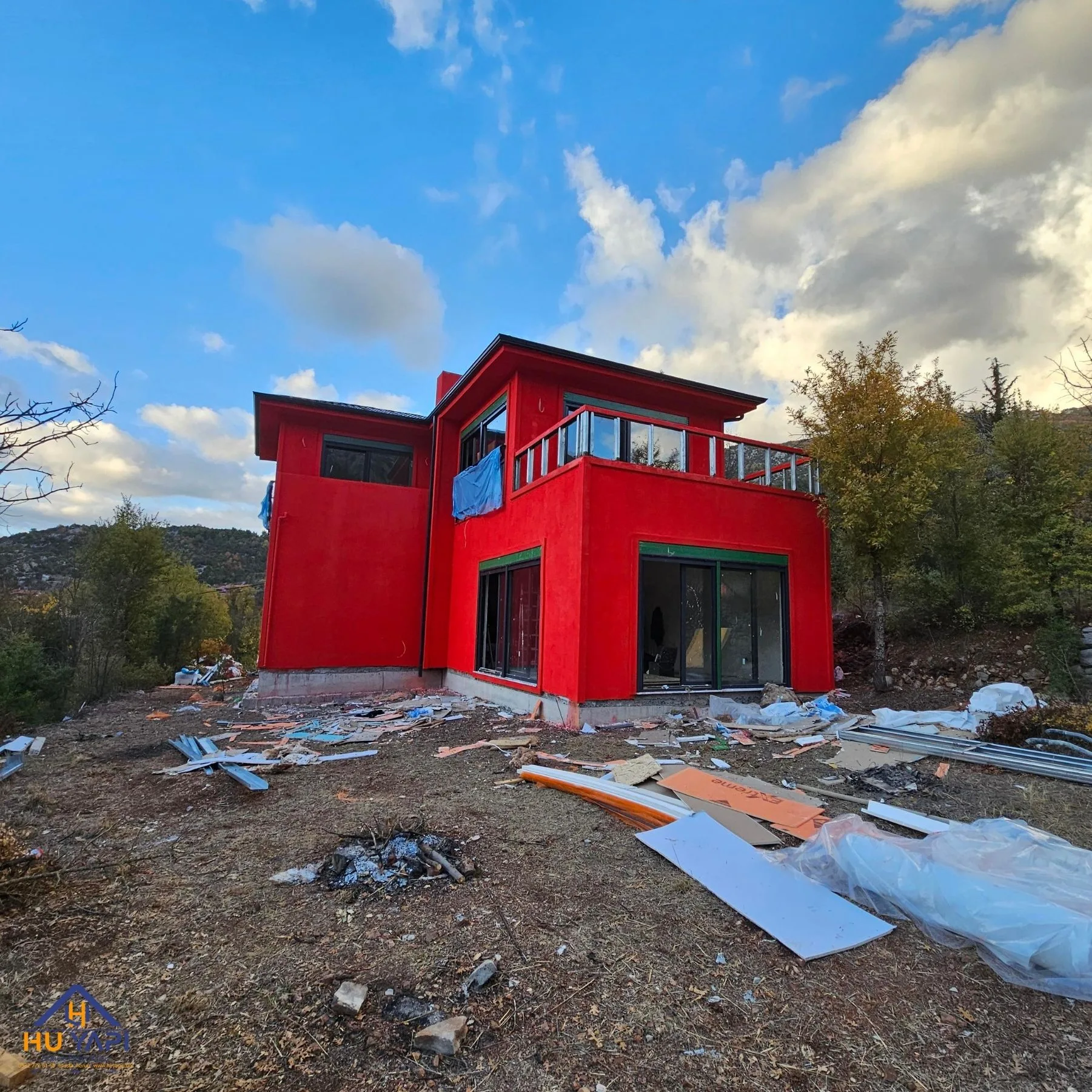 çelik villa 180 metrekare 2katlı