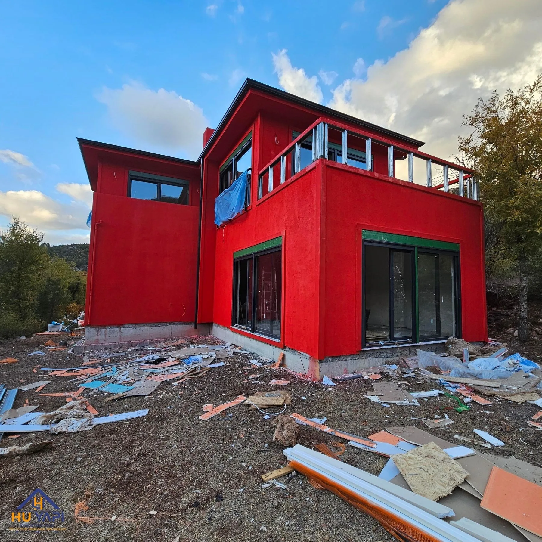 çelik villa 180 metrekare 2katlı